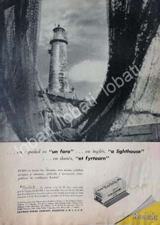 CARTEL ANTIGUO ORIGINAL DE ROLLO DE PELICULA KODAK VERICHROME 1957 /593