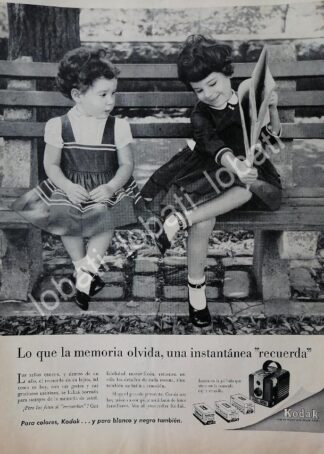 CARTEL ANTIGUO ORIGINAL DE CAMARAS FOTOGRAFICAS Y FILM KODAK BROWNIE 1958 /591