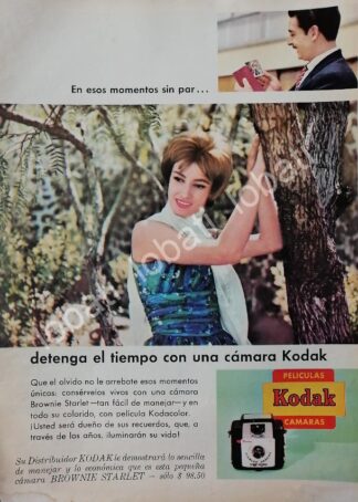 CARTEL ANTIGUO ORIGINAL DE CAMARAS FOTOGRAFICAS KODAK BROWNIE STARLET 1961 /590