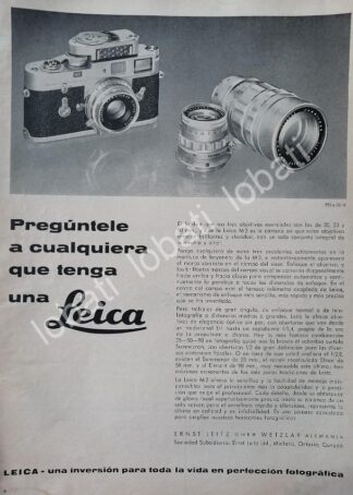 CARTEL ANTIGUO ORIGINAL DE CAMARAS FOTOGRAFICAS LEICA M2 1961 /589