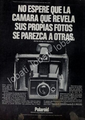 CARTEL ANTIGUO ORIGINAL DE CAMARAS POLAROID COLORPACK II 1969 /583