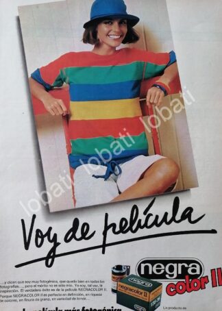 CARTEL ANTIGUO ORIGINAL DE ROLLOS DE PELICULA NEGRACOLOR II 1980s /567