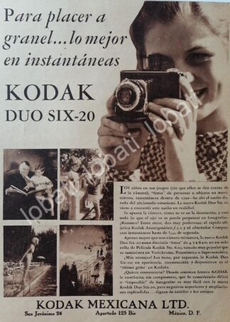 CARTEL ANTIGUO ORIGINAL DE CAMARAS FOTOGRAFICAS KODAK DUO SIX-20 1932 /564