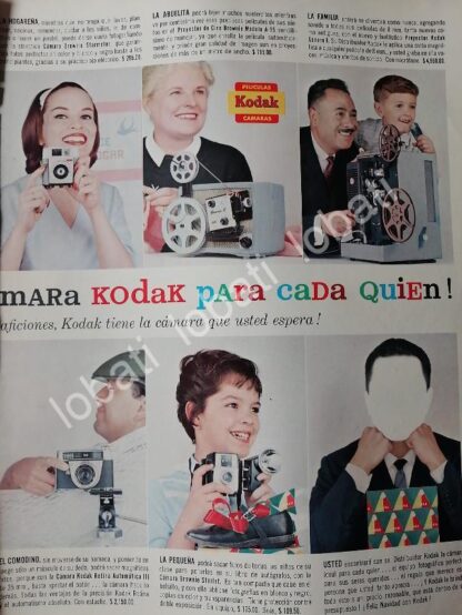 CARTEL ANTIGUO ORIGINAL DE PROYECTORES Y CAMARAS KODAK 1960s /561 - Image 2