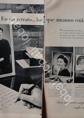 CARTEL ANTIGUO ORIGINAL DE PUBLICIDAD ANTIGUA DE KODAK MEXICANA 1950s /560