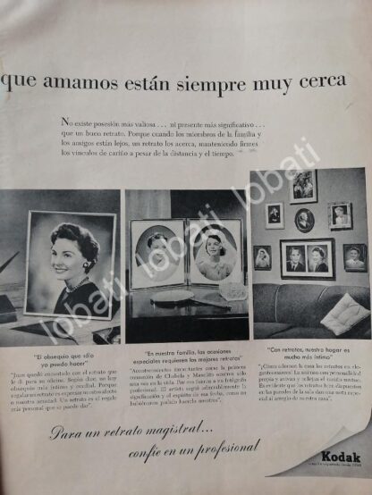 CARTEL ANTIGUO ORIGINAL DE PUBLICIDAD ANTIGUA DE KODAK MEXICANA 1950s /560 - Image 3