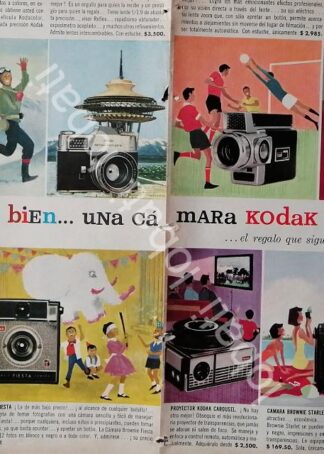 CARTEL ANTIGUO ORIGINAL DE AFICHES VINTAGE DE CAMARAS KODAK 1950s /558