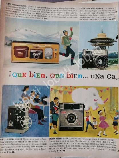 CARTEL ANTIGUO ORIGINAL DE AFICHES VINTAGE DE CAMARAS KODAK 1950s /558 - Image 3