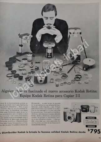 CARTEL ANTIGUO ORIGINAL DE CAMARAS KODAK RETINA 1950s /556