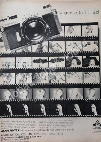 CARTEL ANTIGUO ORIGINAL DE CAMARAS ASAHI PENTAX SPOTMATIC 1969 /554