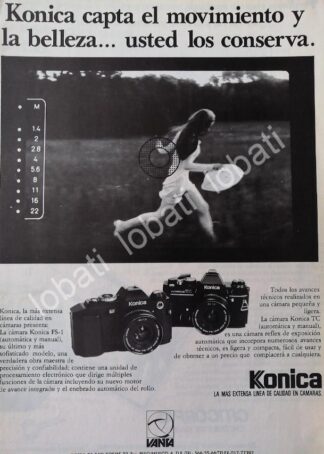 CARTEL ANTIGUO ORIGINAL DE CAMARAS FOTOGRAFICAS KONIKA FS-1 1980s /524