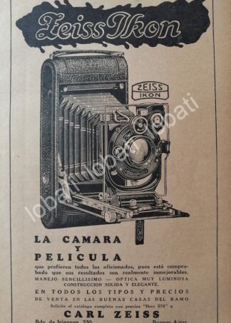 CARTEL ANTIGUO ORIGINAL DE CAMARAS FOTOGRAFICAS ZEISS IKON COMPUR 1926 /514