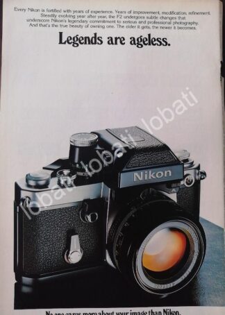 CARTEL ANTIGUO ORIGINAL DE CAMARAS FOTOGRAFICAS NIKON F2 1980s /491