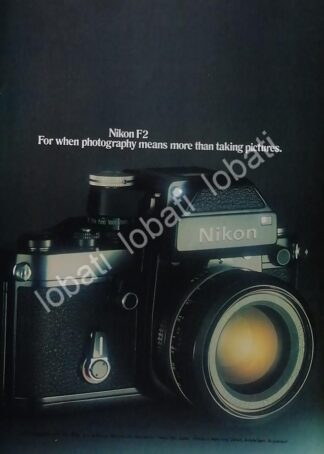 CARTEL ANTIGUO ORIGINAL DE CAMARAS FOTOGRAFICAS NIKON F2 1970s /487