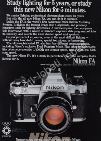 CARTEL ANTIGUO ORIGINAL DE CAMARAS NIKON F3 1970s /483