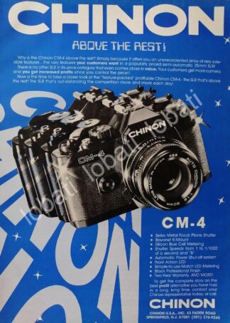 CARTEL ANTIGUO ORIGINAL DE CAMARAS FOTOGRAFICAS KODAK CHINON CM-4 1981 /478