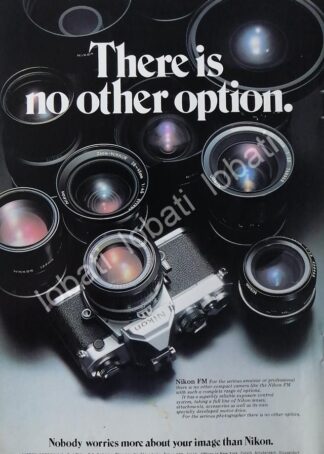 CARTEL ANTIGUO ORIGINAL DE CAMARAS NIKON FM 1970s /451