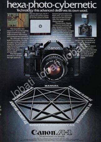 CARTEL ANTIGUO ORIGINAL DE CAMARAS CANON A1 1970s /447
