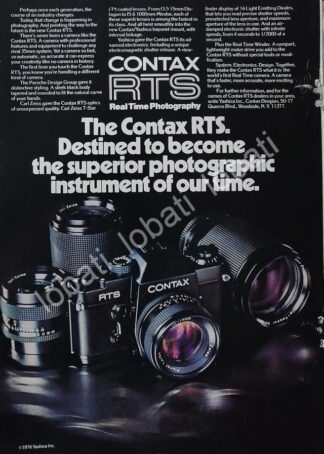 CARTEL ANTIGUO ORIGINAL DE CAMARAS CONTAX RTS 1970s /443