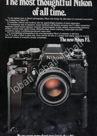 CARTEL ANTIGUO ORIGINAL DE CAMARAS FOTOGRAFICAS NIKON F3 1970s /437