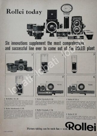 CARTEL ANTIGUO ORIGINAL DE CAMARAS FOTOGRAFICAS ROLLEI 1969 /429
