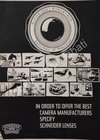 CARTEL ANTIGUO ORIGINAL DE CAMARAS SCHNEIDER KREUZNACH 1969 /425