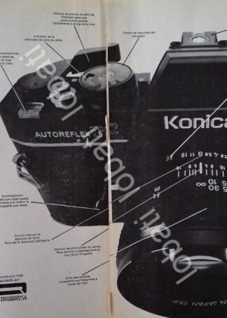 CARTEL ANTIGUO ORIGINAL DE CAMARAS KONICA TC AUTOREFLEX 1960s /419