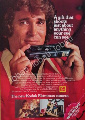 CARTEL ANTIGUO ORIGINAL DE MICHAEL LANDON Y CAMARAS KODAK EKTRAMAX 1979 /416 FEP