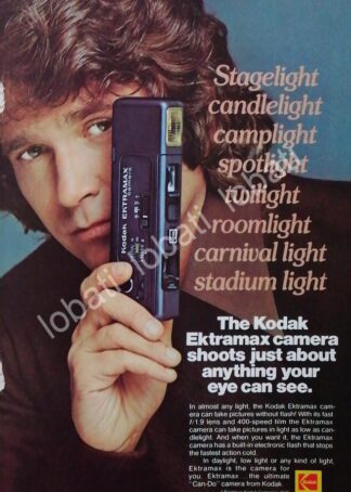 CARTEL ANTIGUO ORIGINAL DE MICHAEL LANDON Y CAMARAS KODAK EKTRAMAX 1979 /415 FEP
