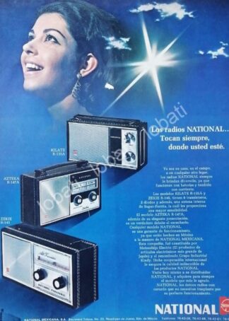 CARTEL ANTIGUO ORIGINAL DE RADIOS NATIONAL PANASONIC 1960s /601