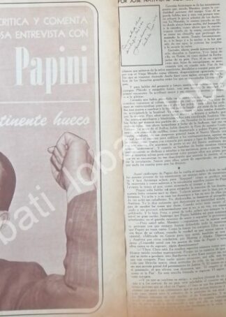 CARTEL ANTIGUO ORIGINAL DE GIOVANNI PAPINI CRITICA A AMERICA 1960