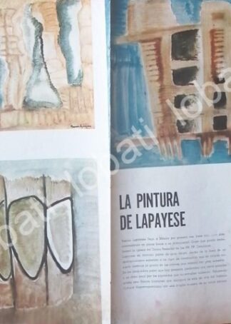 CARTEL ANTIGUO ORIGINAL DE SOBRE EL PINTOR RAMON LAPAYSE EN MEXICO 1965 /ARTISTAS