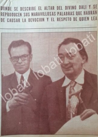 CARTEL ANTIGUO ORIGINAL DE SALVADOR DALI Y JACOBO ZABLUDOVSKI 1965