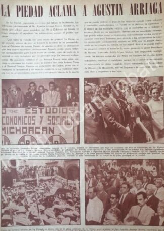 CARTEL ANTIGUO ORIGINAL DE CAMPAÑA POLITICA DE AGUSTIN ARRIAGA RIVERA 1965 PLT