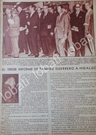 CARTEL ANTIGUO ORIGINAL DE 3ER INFORME DE CARLOS RAMIREZ GUERRERO