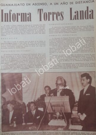CARTEL ANTIGUO ORIGINAL DE 1ER INFORME, JUAN JOSE TORRES LANDA 1962 /PLT
