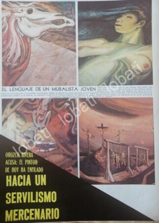 CARTEL ANTIGUO ORIGINAL DE CRITICA DEL PINTOR MARIO OROZCO RIVERA 1967