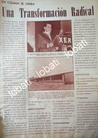 CARTEL ANTIGUO ORIGINAL DE FRANCISCO VELASCO CURIEL, 1ER INFORME 1962 /PLT