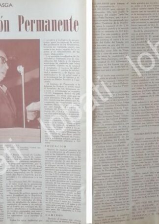 CARTEL ANTIGUO ORIGINAL DE INFORME DE ALFONSO PEREZ GASGA, OAXACA 1962 /PLT