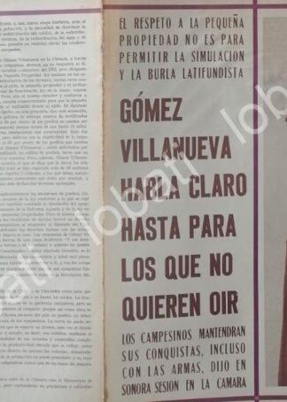 CARTEL ANTIGUO ORIGINAL DE AUGUSTO GOMEZ VILLANUEVA HABLA 1972