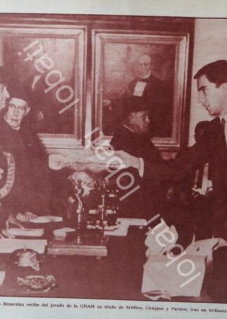 CARTEL ANTIGUO ORIGINAL DE ROBERTO BLANCO BENAVIDES DE RECIBE MEDICO 1966