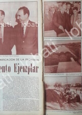 CARTEL ANTIGUO ORIGINAL DE OBRAS DE PRAXEDIS BALBOA EN TAMAULIPAS 1966