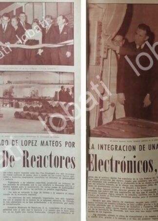 CARTEL ANTIGUO ORIGINAL DE INAUGURAN MANUFACTURERA DE REACTORES S.A 1964