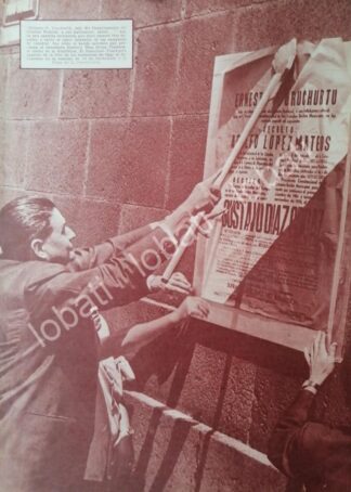 CARTEL ANTIGUO ORIGINAL DE ERNESTO P. URUCHURTU PEGANDO CARTEL 1964
