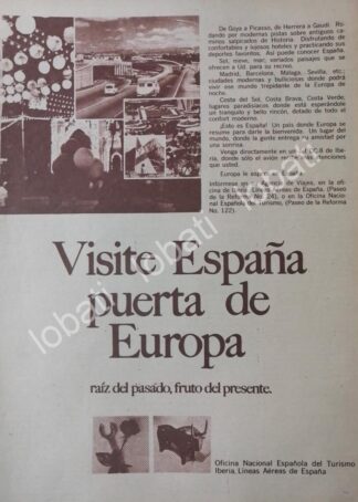 CARTEL ANTIGUO ORIGINAL DE OFICINA DE TURISMO DE ESPAÑA EN MEXICO 1968