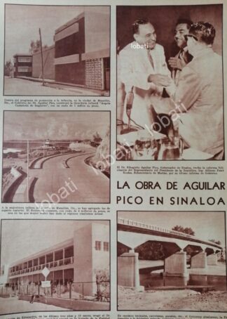 CARTEL ANTIGUO ORIGINAL DE OBRAS DE RIGOBERTO AGUILAR PICO 1955