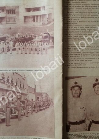 CARTEL ANTIGUO ORIGINAL DE CUERPO DE POLICIA Y BOMBEROS DE MATAMOROS 1955