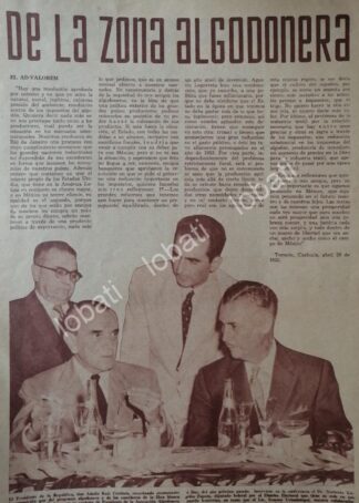 CARTEL ANTIGUO ORIGINAL DE ALGODONEROS DE TORREON Y RUIZ RUIZ CORTINES