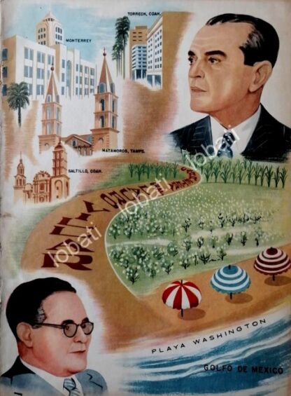 CARTEL ANTIGUO ORIGINAL DE INAUGURAN CARRETERA PLAYA WASHINGTON 1955 - Image 5