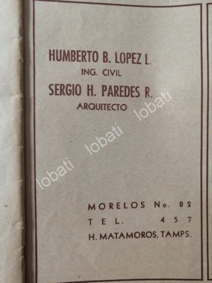 CARTEL ANTIGUO ORIGINAL DE 9 PUBLICIDADES ANTIGUAS DE MATAMOROS 1955 - Image 5